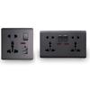 Eu Standard Usb Socket Gray Embedded Panel Wall Power Socket