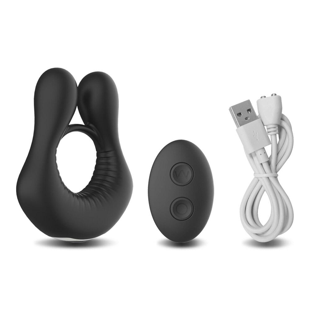 Wireless Remote Penis Ring Prolong Ejaculation Vibrating Cock Couple Resonance Testicle Vibrator Sex Toys for Men