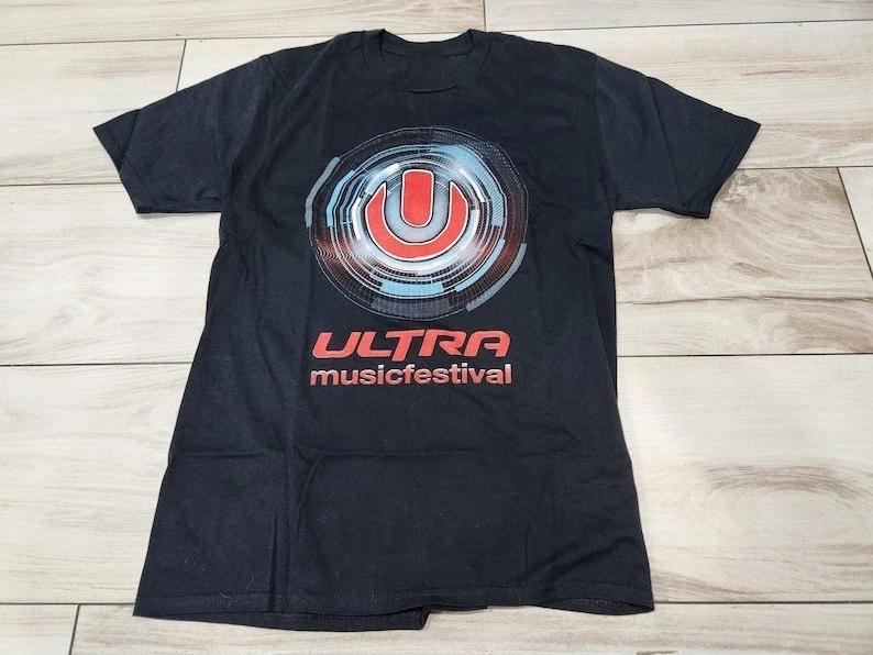 Ultra Music Festival Miami EDM Concert 2026 Unisexs Summer Cotton TShirt  Comfortable HighQuality Retro Y2K Style S