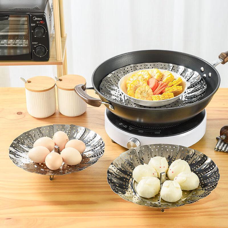 Riyue Xingchen Foldable Stainless Steel Steamer Rack & Plate