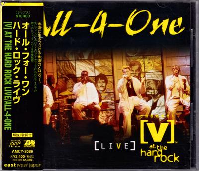 CD ALL FOR ONE - Hard Rock Live AMCY2089 American Blitzz 1996 Japan Rap & Hip-Hop/R&B Used