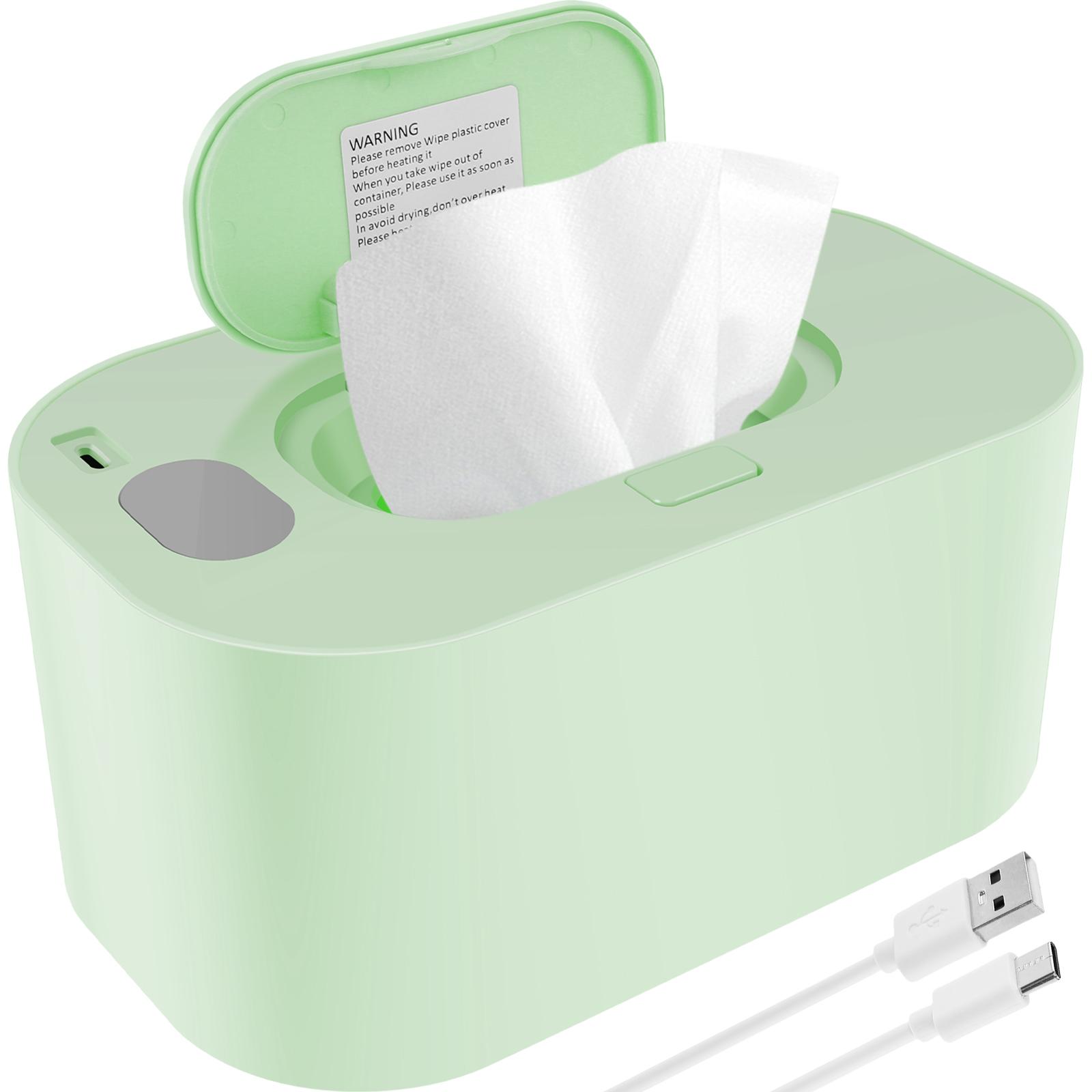 Baby Wipe Warmer Thermostat Baby Wipe Heater Even Heating Wet Wipes Warmer Portable Baby Wipes Dispenser Warmer Prevent Dry USB USB зелёный