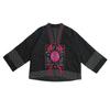 2024 Autumn Women's Ethnic Style Embroidered V-Neck Color Block Short Jacket