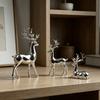 Light Luxury Couple Deer Figurine Home Living Room Wine Cabinet Decoration Housewarming Gift Resin Craft Light Luxury Style