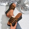 Fashion Women Slippers 2025 New Summer Wedge Sexy Round Toe Dress Party Shoes High Heels Casual