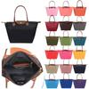 Borsa a tracolla pieghevole in nylon da donna, impermeabile e pratica, borsa portaoggetti per sport, fitness, shopping e regali, colore Rosso Vino, Rosso, Viola