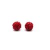 Imitation Cinnabar Lotus Beads: Round Jewelry Accessories, DIY Bodhi Brass Keychain, Lotus Spacer & Loose Beads.