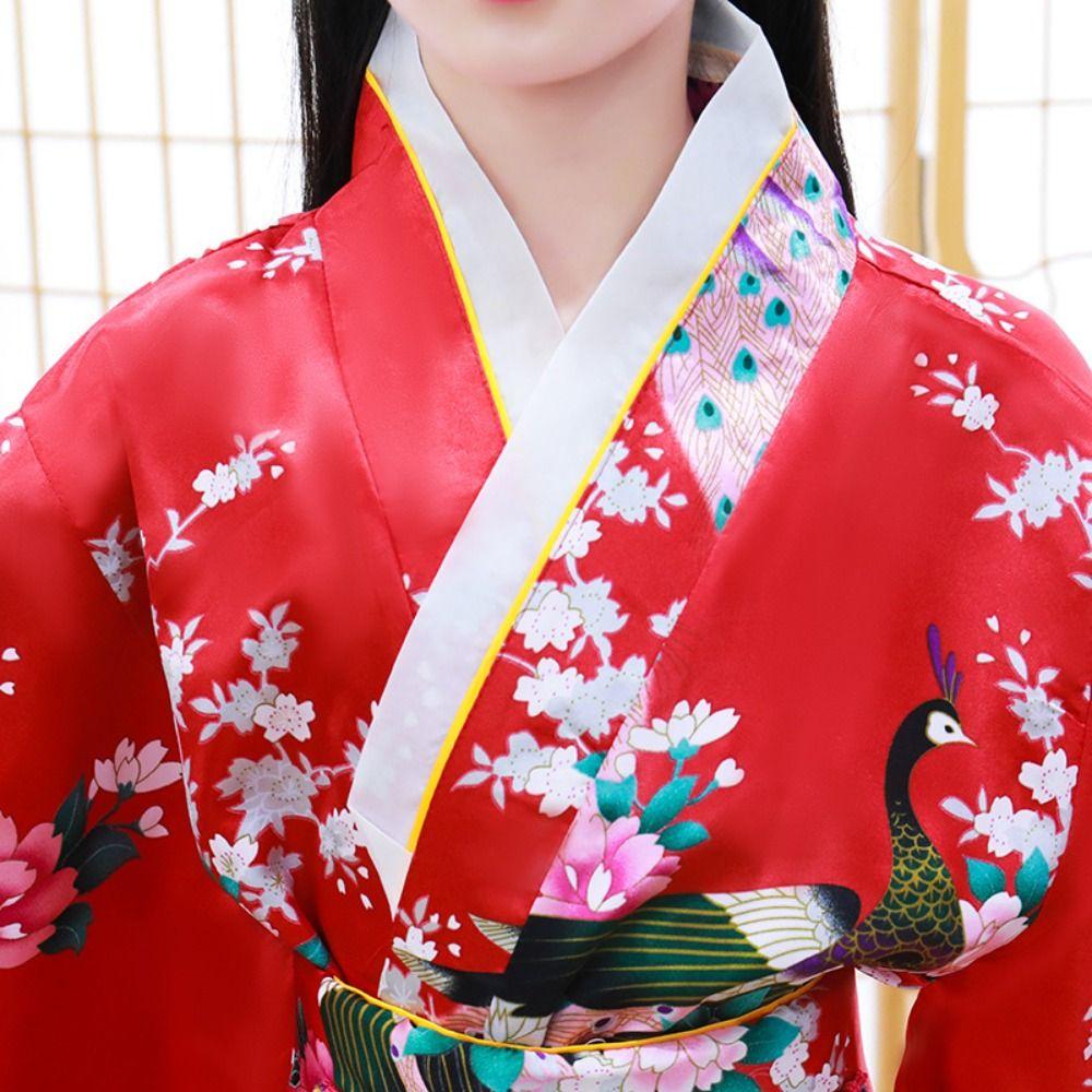 Elegance Kids Traditional Japanese Kimono Kids Japanese Style Yukata Bathrobe  Cosplay Costume
