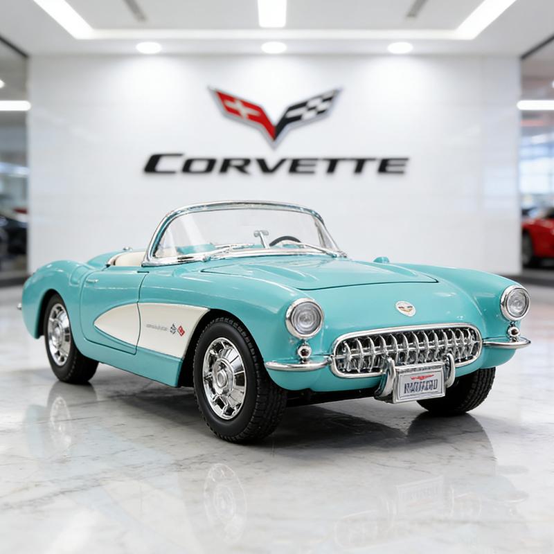 

Maisto 1:24 Chevrolet Corvette 1957 Alloy Car Diecasts & Toy Vehicles Car Model Miniature Scale Model Car For Children синий