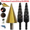 1Pcs 4-42 Mm 6-19Mm HSS Step Drill Bit Straight Groove Titanium Coated Wood Metal Hole Cutter Core Drilling Woodworking Tools