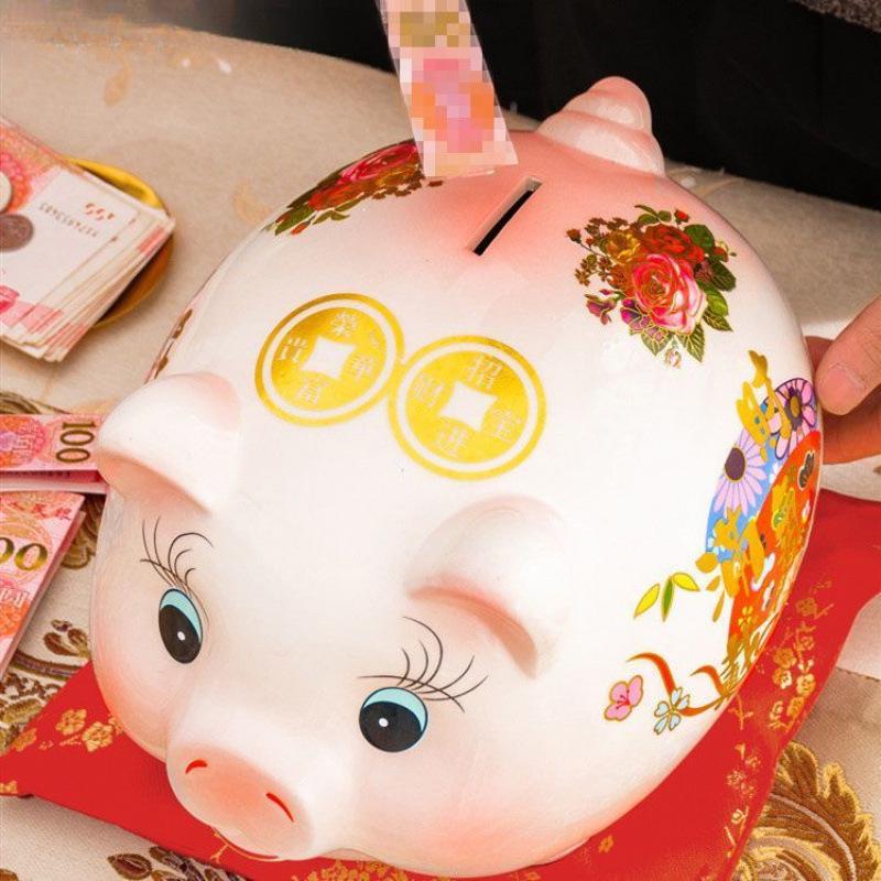Ceramic Large-Capacity Piggy Bank for Adults & Kids - Cute Savings Bank