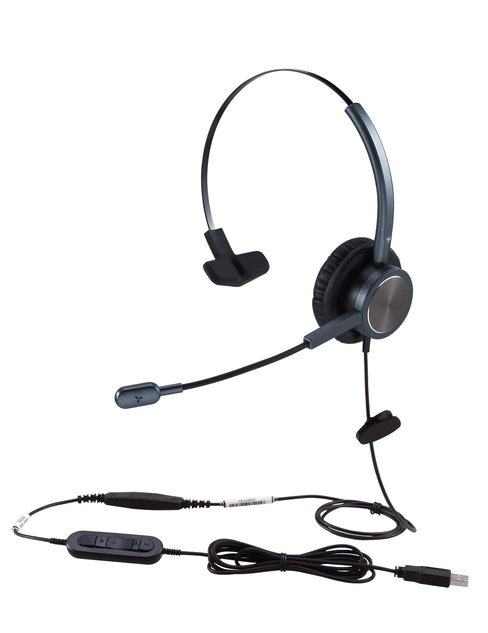 

VOPTECH DX Model UC809 USB Single Noise with for Remote Web Call and Video Includes a Warranty (Silver) Headset, Ear, Cancelling, Over-the-Ear,