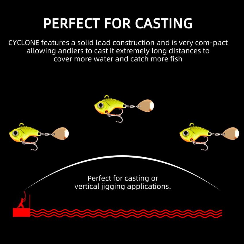 6pcs/set Rotating Metal Vib Blade Lure 5/10/15/20g Sinking Vibration Baits Artificial Vibe Fishing Spinner Lure Hard Bait