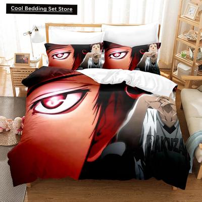 Neues Bettwäscheset mit 3D-Druck und Cartoon-Motiv „Kurokos Basketball“, Einzel-, Doppel-, Voll-, Queen- und Kingsize-Bettenset für das Schlafzimmer von Erwachsenen und Kindern