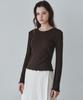 Wednesday Oasis For Woman Soft Wave Crop T-Shirt_Dark Brown(W26Tp12)
