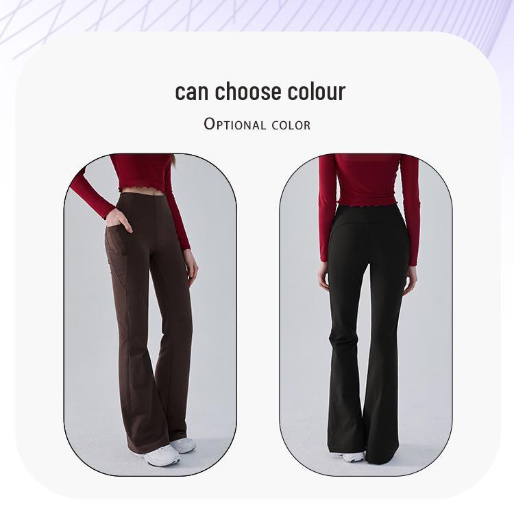 High Waist Micro Flare Yoga Pants with Peach Lift and Tummy Control