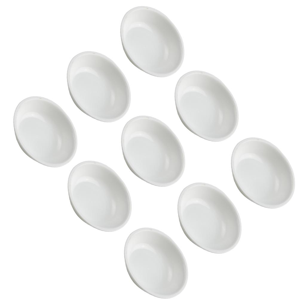 Sauce Plate Ound Bowl Portable Seasoning Dish Soy Sauce Spice Bowl Vinegar Bowl White PP Plastic 40pcs Brand New