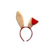 Bücherwurm Hasenohren Stirnband für Weihnachten Cosplay Partys, Rot und Weiß, Niedliches Hasenmädchen Stirnband mit Flauschigen Ohren, Kostümzubehör für Erwachsene und