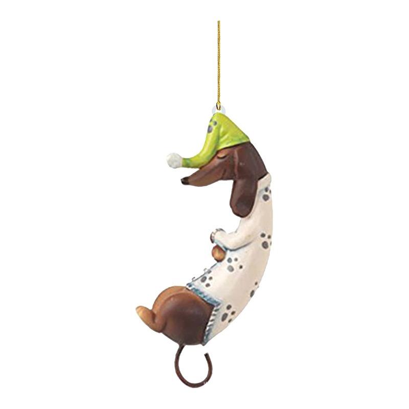 New Acrylic Fun Dog Christmas Tree Decoration, Lovely Holiday Pendant Christmas Tree Car Installation