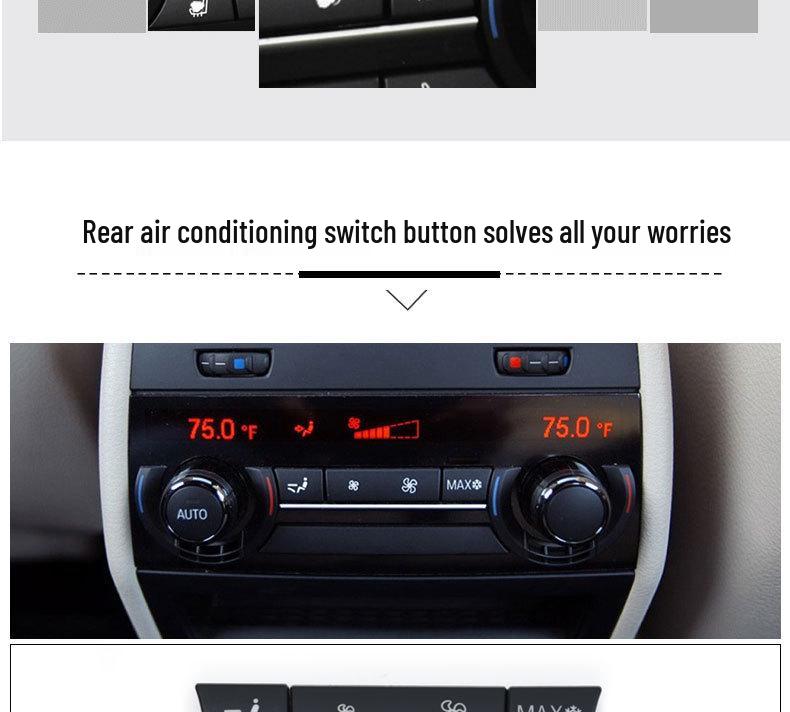 Rear AC Button Panel Trim for BMW 5, 6, 7 Series, 5GT, X5, X6