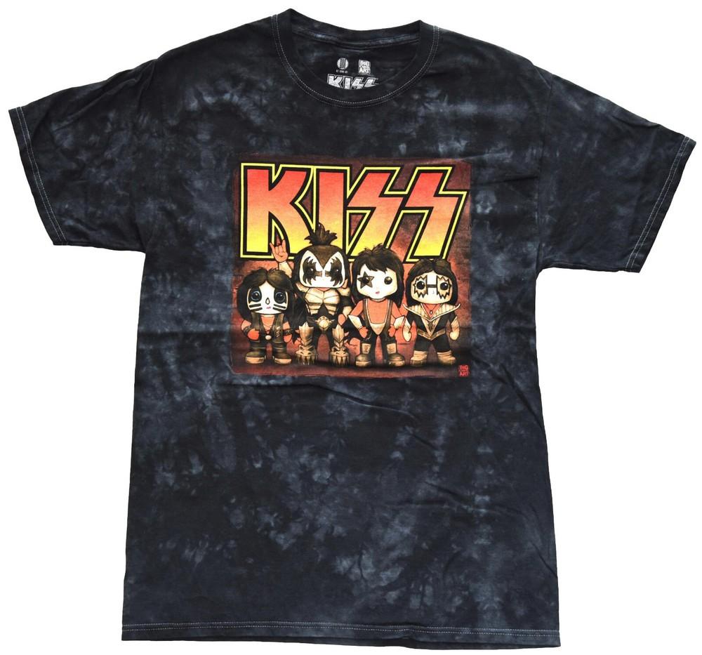 

Kiss Men s Black Tie Dye T-Shirt New L