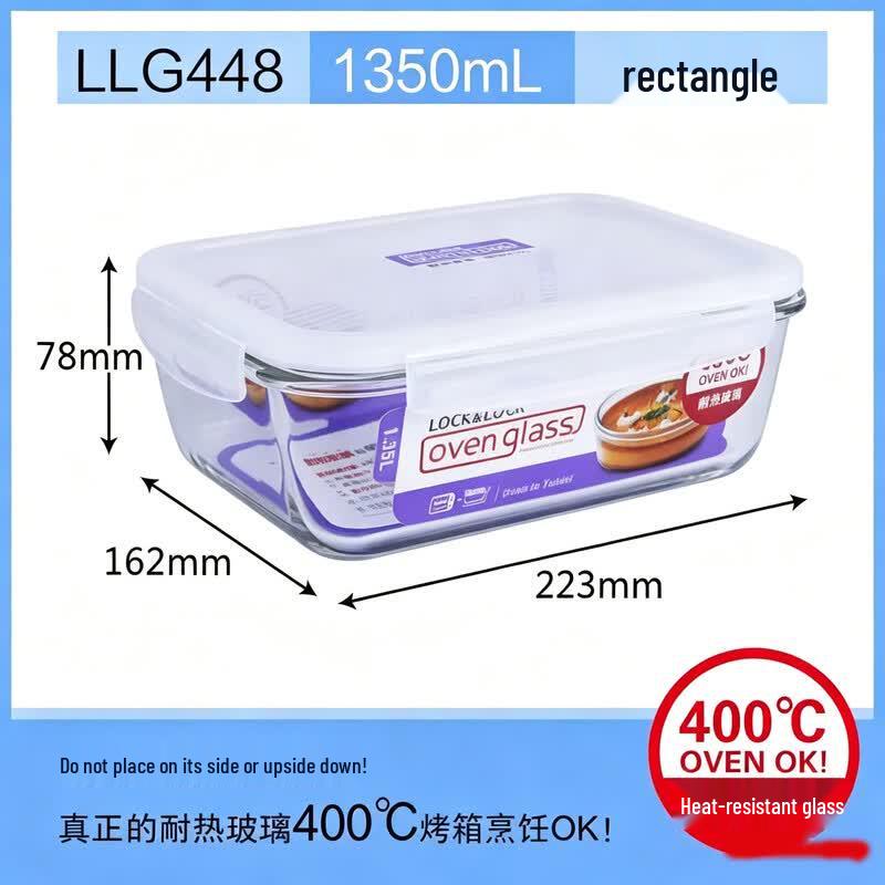 LocknLock Partitioned Glass Food Container