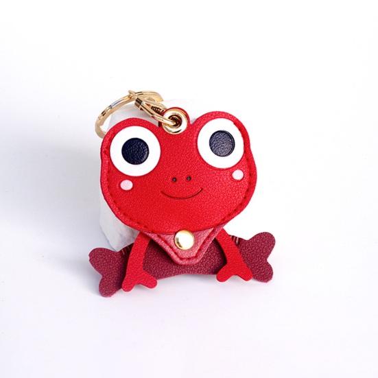 Portachiavi Pendente Rana in Pelle Creativo Portacarte a Forma di Rana Carino Portachiavi Fascino Portatile Anti-Perdita per Borsa Accessori Zaino Scolastico Piccoli Regali