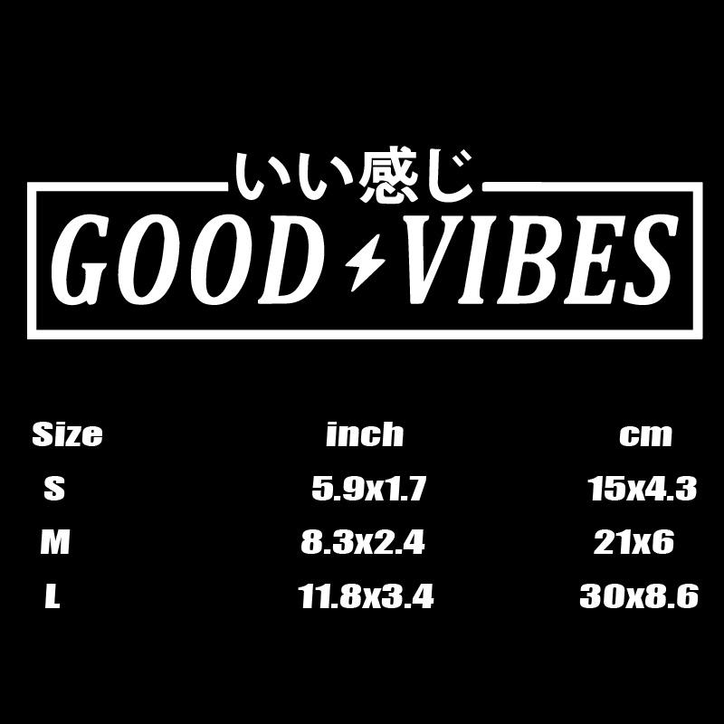 GOOD VIBESStickersdecal For Car Door And Window Decoration Stickers Car Accessories ,Fun Decorative Stickers, Motorcycle
