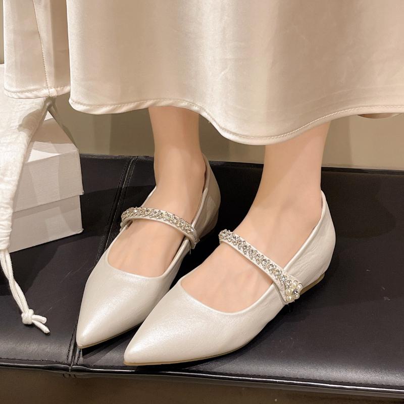 Temperament Pointed Half Drag Low Heel Toe Cool Slippers for Women Wearing Summer Fashion Versatile Comfortable Women's Shoes