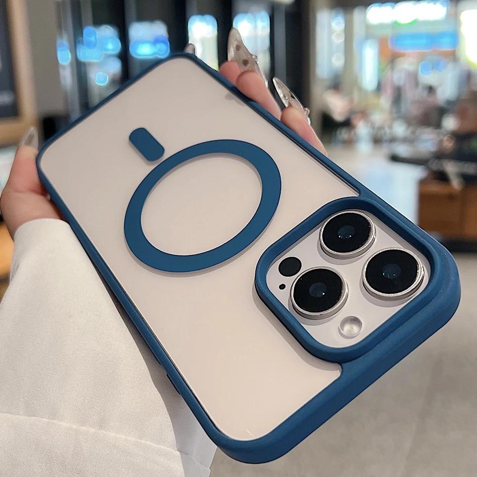 Desert Gold 16 pro max Case Magnetic for For Iphone X XR XS 13 11 1 12 14 16 Pro Max Plus Case Silicone Wireless Charge Clear Cover
