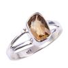 Natural Citrine Gemstone Handmade 925 Solid Sterling Silver Ring Size 8 y2a16