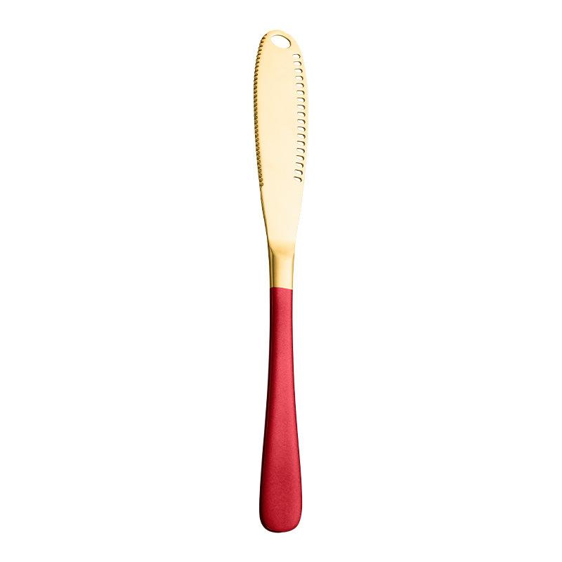 1PC Buttermesser Käse Dessertschneider mit Loch Gezacktes Steak Toast Brotaufstrich Marmelade Geschirr Home Geschirr Küchenwerkzeuge