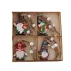 Holiday Charm Ornaments Christmas Gnome Shapes Christmas Wooden Ornaments Set Gnome Gingerbread Man Decorations for Xmas Tree