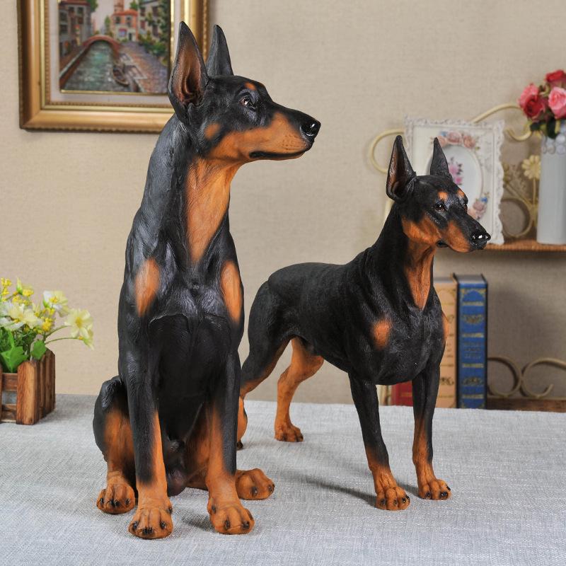 Cross-border Courtyard Doberman Resin Ornament Craft.