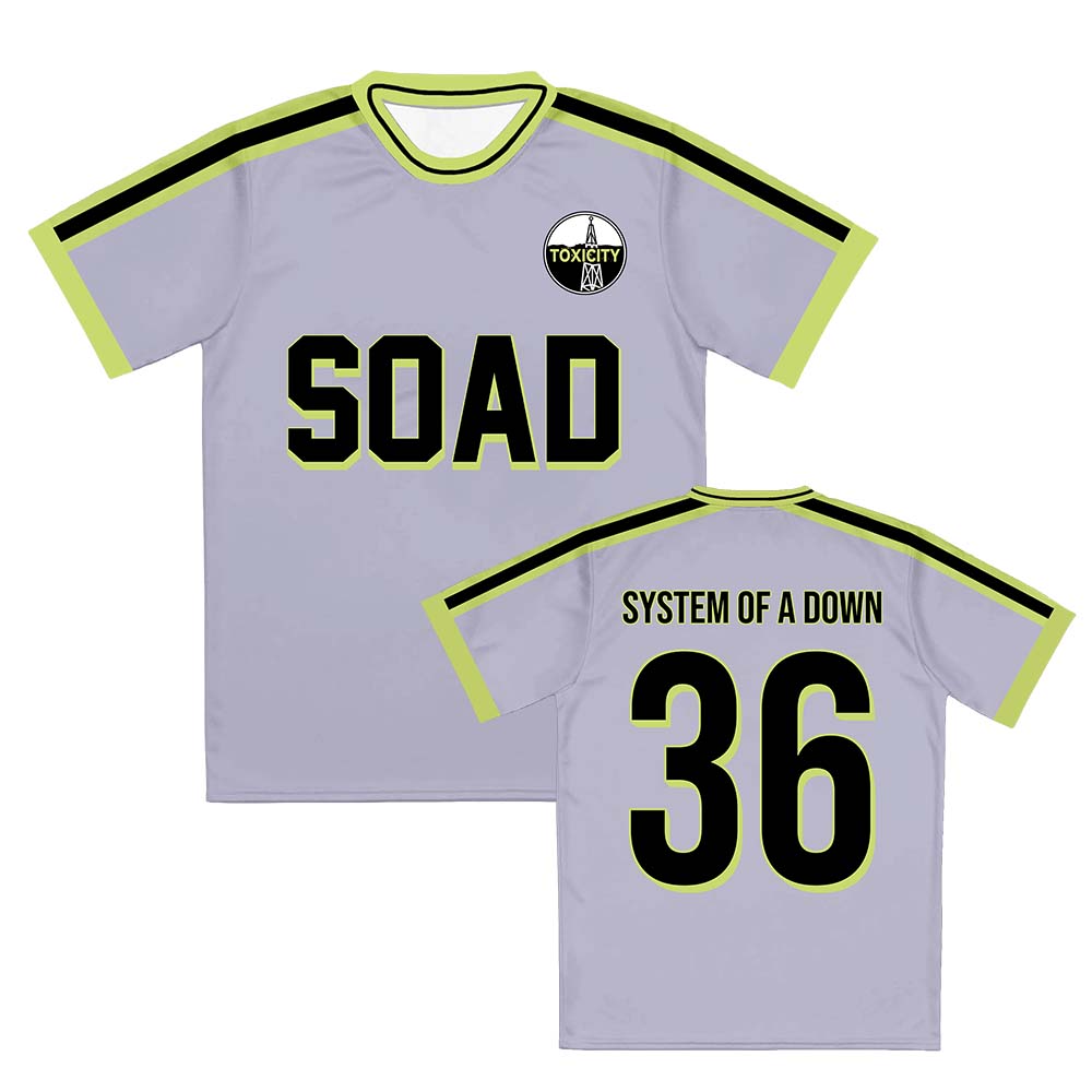 System of A Down Soda Tour Fußball T-Shirt Trikot Unisex Streetwear Design Grafikdruck Merch Oberteile Sommer Locker Rundhals Herren T-Shirt XXXXL black