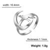 Cazador Wolf On the Moon Open Women's Ring Animal Couple Rings Party Birthday Gift Stainless Steel Jewelry 2026 Wholesale New