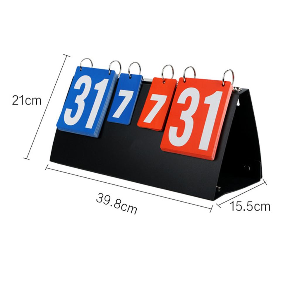 4-Digit Basketball Competition Scoreboards Plastic Volleyball Scoring Plates Multifunctional Practical for Sports Referee China Mainland