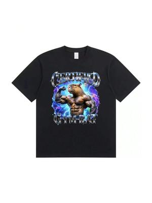 Fun Certified Gym Mouse Mouse Stem Vintage Summer Crewneck Casual Comfortable Ladies Top Printed Graphic T-Shirt