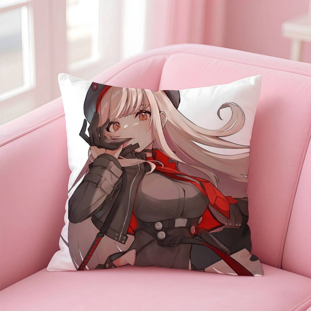 Anime G-Goddess of Victory N-Nikke Pillow Case Anti-dustmite Pillow Invisible Zipper Silky Short Plush Sofa Cushion Cover