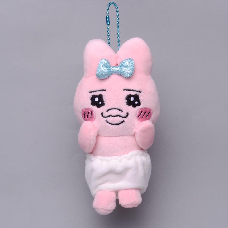 Rabbit Pants Head Plush Keychaintoy Cartoon Animal For Girls Accessory Backpack