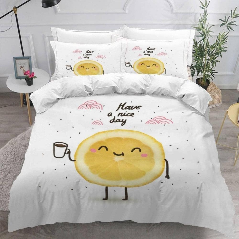 Cute Turtle Children's Bed Cartoon Animal Soft Microfiber Duvet Cover with Zipper Boy and Girl Bedding Set Adult Bedding