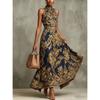 Style européen et américain, robe longue rétro brodée d'or, robe de soirée fine et ajustée pour femmes