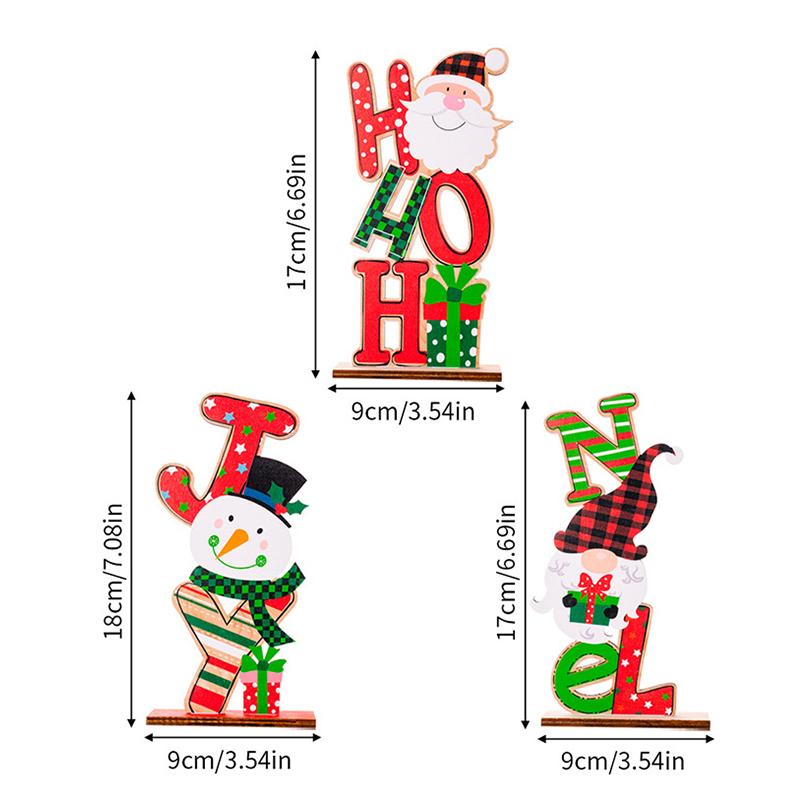 

Christmas Desktop Ornaments Wooden Snowman Santa Faceless Doll Welcome Sign Christmas Gift HOHOHO JOY NOEL Ornaments Kids Toys