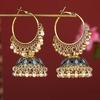 Exaggerated Large Bell Tassel Earrings for Women Unique Design Retro Light Luxury Alloy Earrings Indian Style Drop Earrings