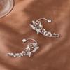Elegant Butterfly Ear Cuff Sparkling Zircon Women Ear Loop Crystal Clip Earrings  Versatile Jewelry