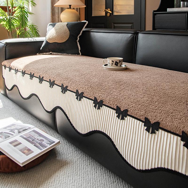 Soft Microfiber Sofa Cover With Reinforced Straps, Decorative Couch Cover And Washable Sofa Slipcover For Pets