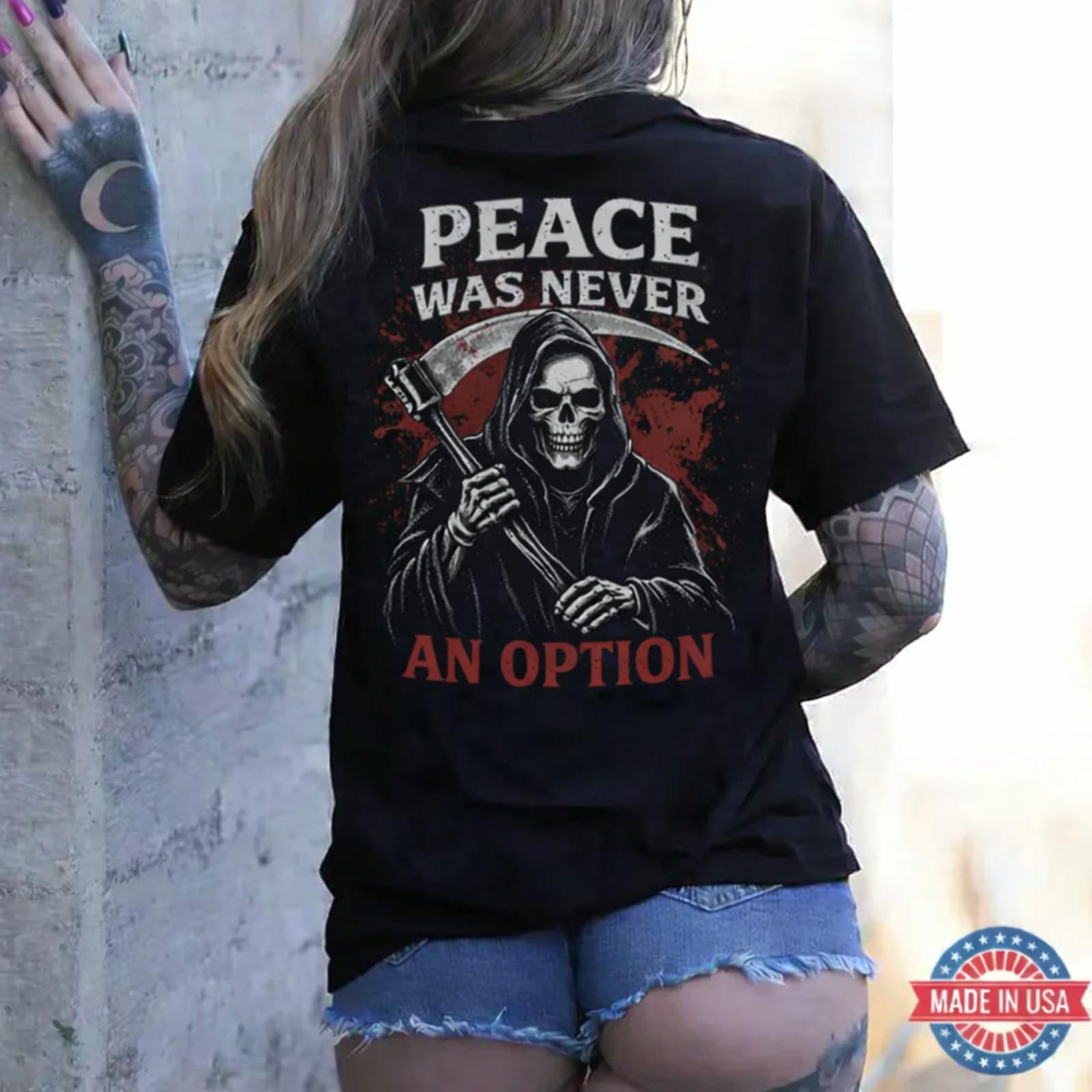 Grim Reaper Skull Graphic Gothic Dark Style Unisex Casual Tee Unisex T-Shirt S
