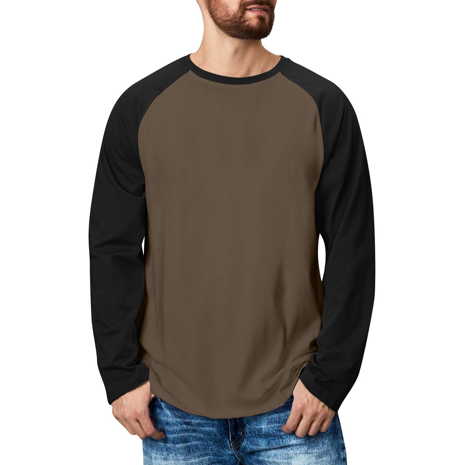 

Весенне-осенняя мужская толстовка с воротником-стойкой на открытом воздухе, повседневные свитера, топы L кофейный