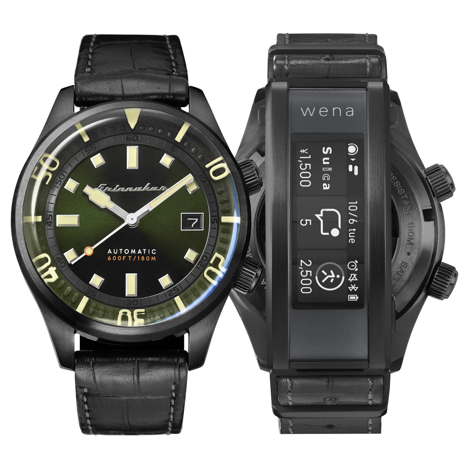 

Годинник Limited Production BRADNER wena3 42MM Bradner Wena3 Black [Spinniker] SP-5062-WN-04 Men s [Item] зелений