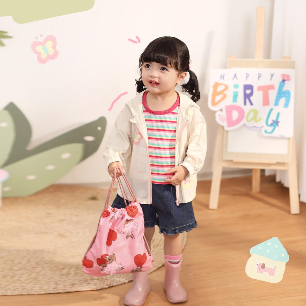 LUSON Children's Clothing Children's Summer Cartoon Hooded Sunscreen Jacket